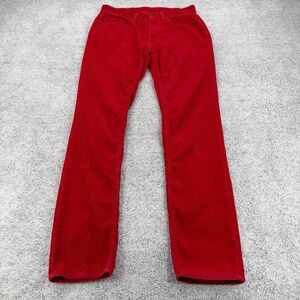 Polo Ralph Lauren Corduroy Pants Mens 31x31 Red Stretch Straight 5 Pocket Chino*
